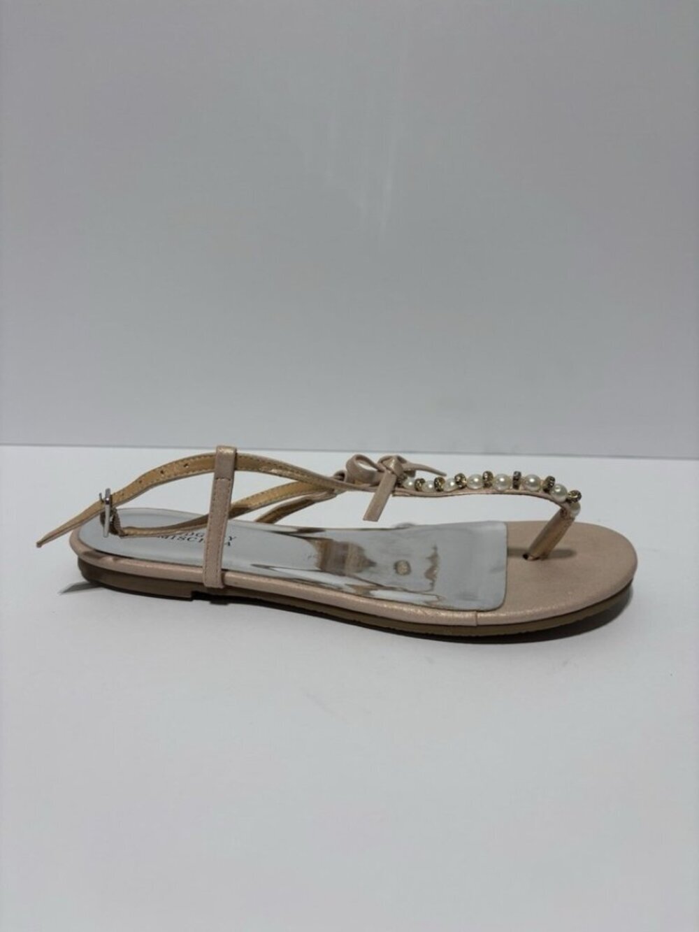 Badgley Mischka Big Kids’ Cara Emily Blush Sandals, Girls’ Size 5 M
